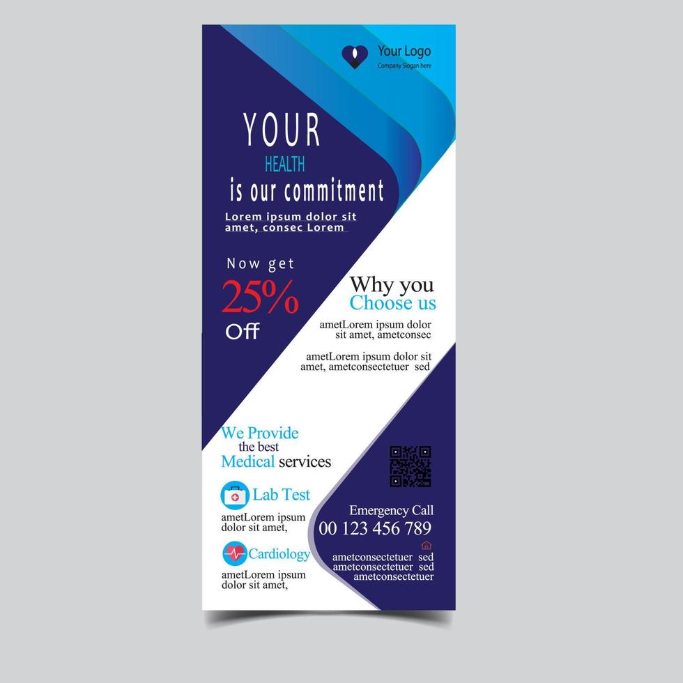 Rollup Banner Design Template vector