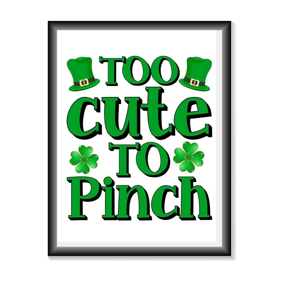Saint Patrick day Vector. Happy St.Patric's Day typography on white background vector
