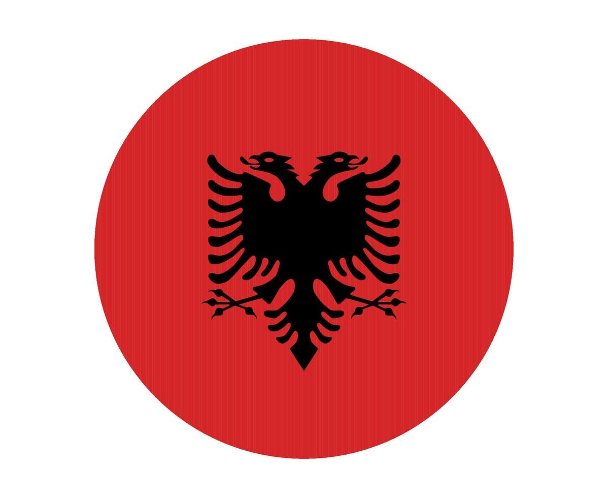 Albania Flag National Europe Emblem Icon Vector Illustration Abstract Design Element