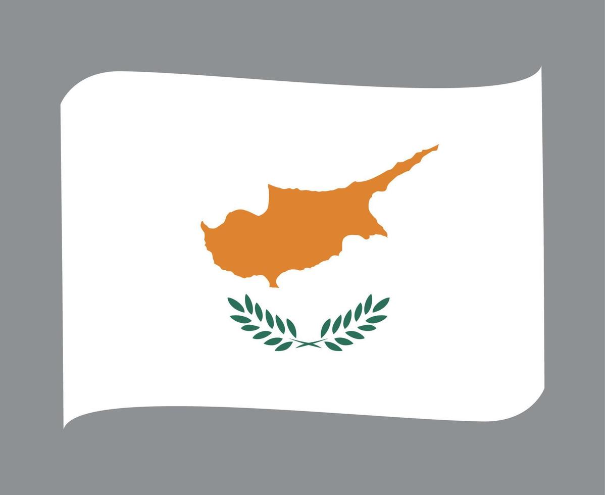 Cyprus Flag National Europe Emblem Symbol Icon Vector Illustration Abstract Design Element