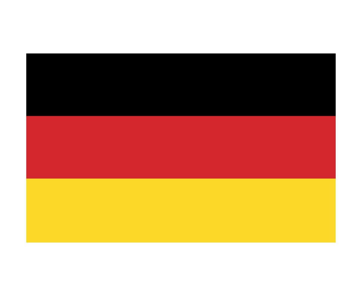 Germany Flag National Europe Emblem Symbol Icon Vector Illustration Abstract Design Element