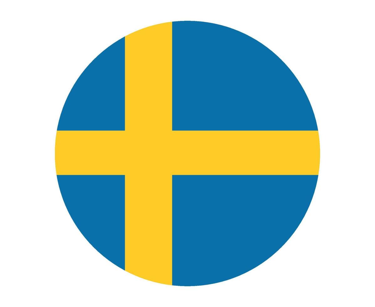 Sweden Flag National Europe Emblem Icon Vector Illustration Abstract Design Element