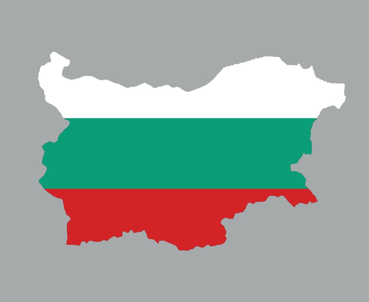 Bulgaria Flag National Europe Emblem Map Icon Vector Illustration Abstract Design Element
