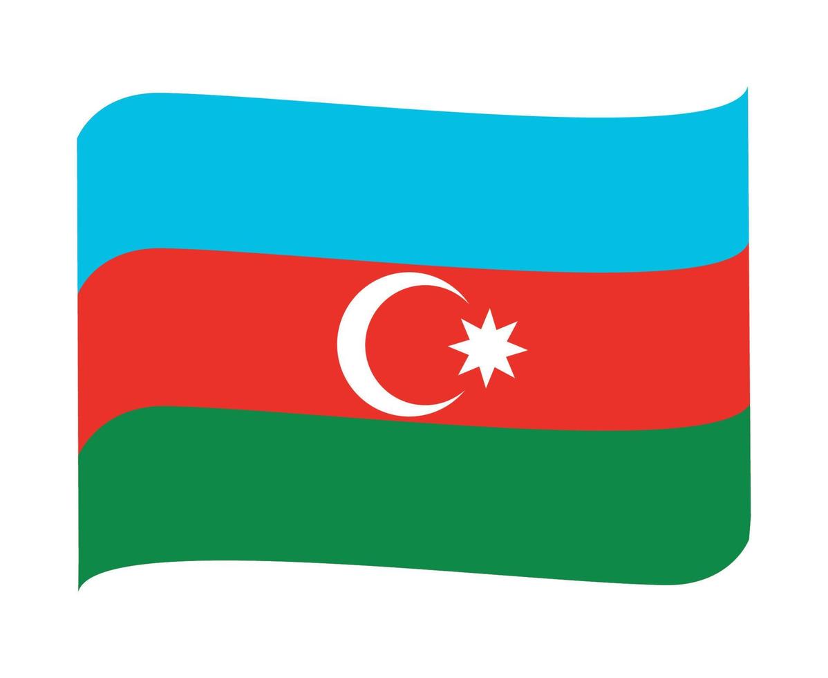 azerbaiyán bandera nacional europa emblema cinta icono vector ilustración diseño abstracto elemento