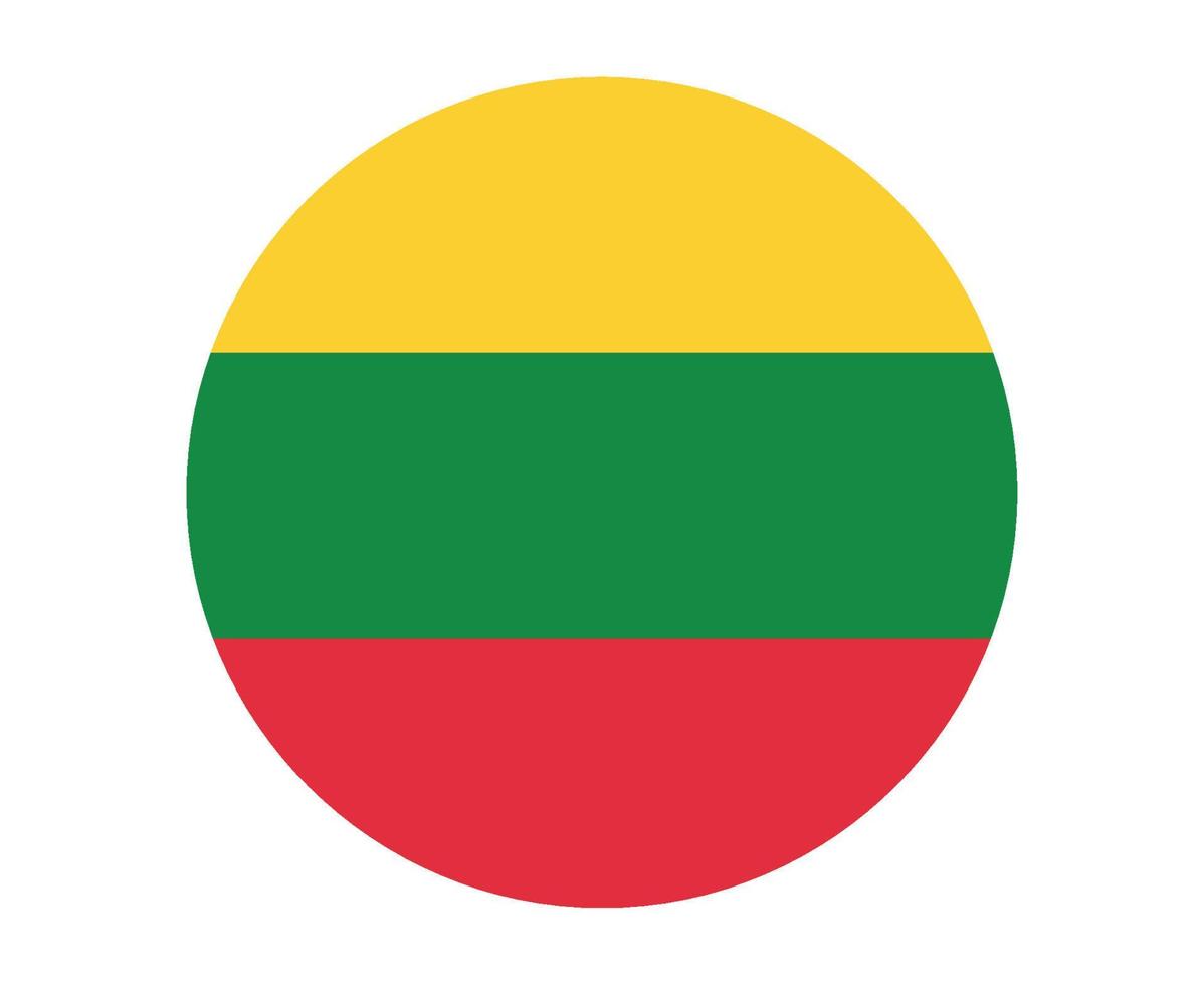 Lithuania Flag National Europe Emblem Icon Vector Illustration Abstract Design Element