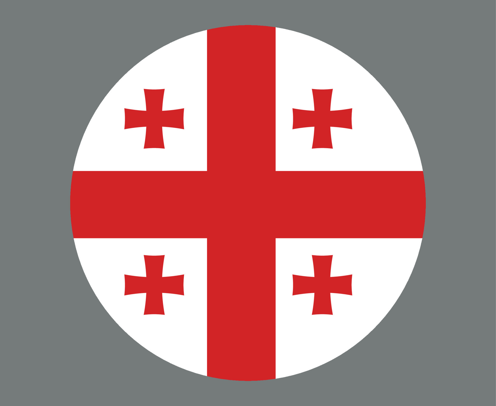 Georgia Flag National Europe Emblem Icon Vector Illustration Abstract