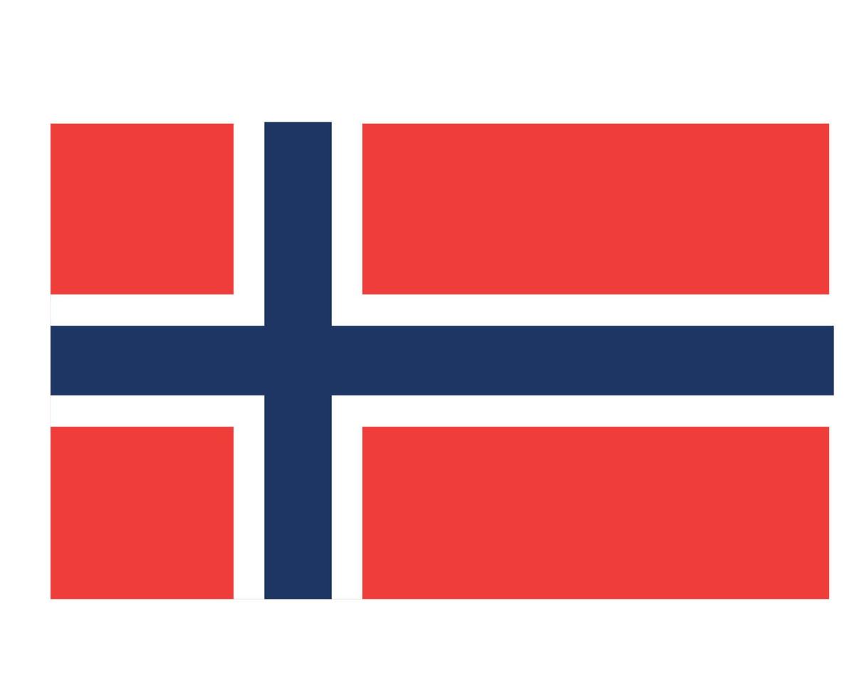 Norway Flag National Europe Emblem Symbol Icon Vector Illustration Abstract Design Element