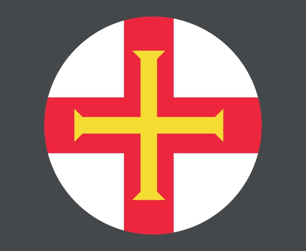 guernsey bandera nacional europa emblema icono vector ilustración diseño abstracto elemento