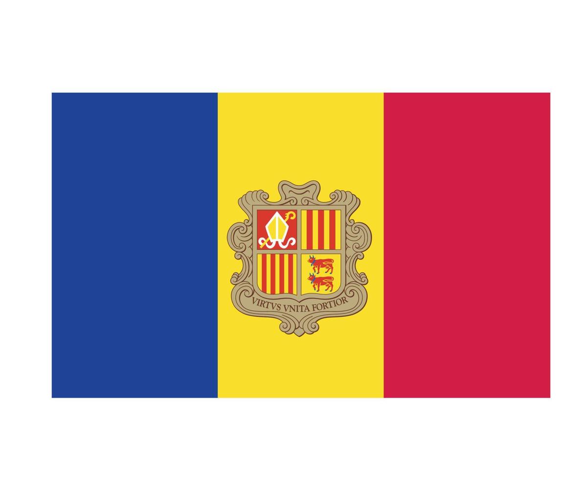 andorra bandera nacional europa emblema símbolo icono vector ilustración diseño abstracto elemento