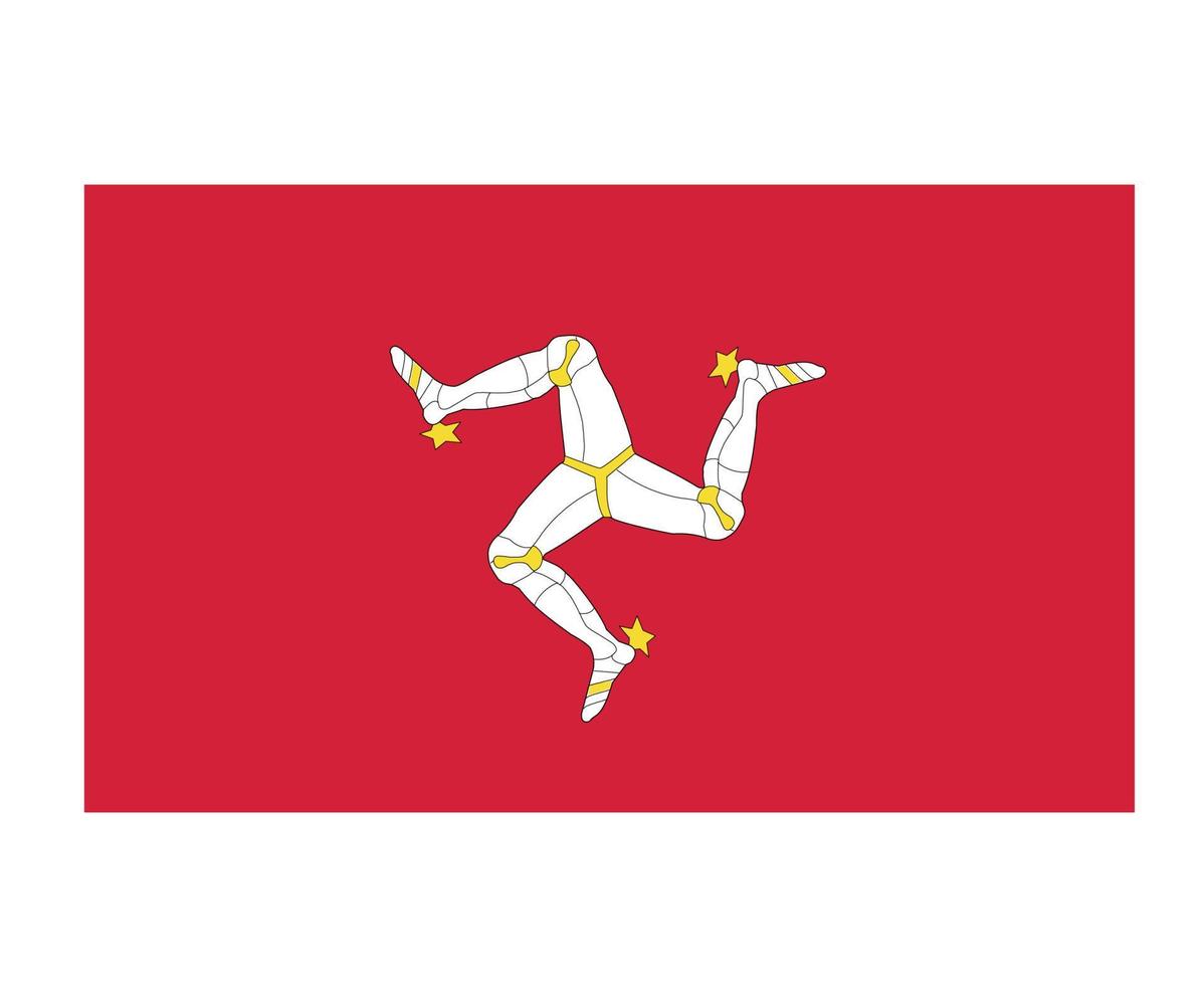 Isle of Man Flag National Europe Emblem Symbol Icon Vector Illustration Abstract Design Element