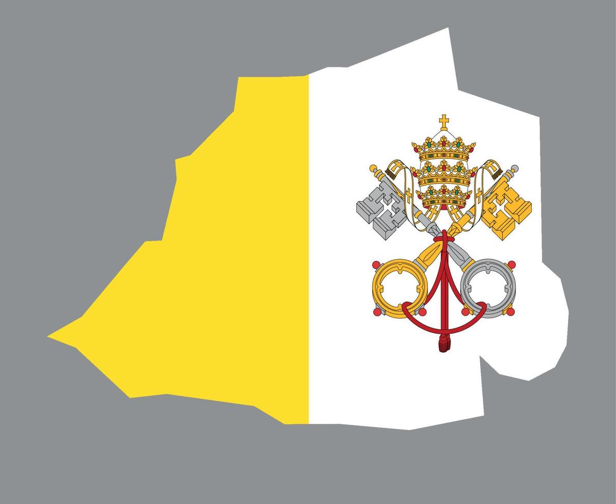 vaticano bandera nacional europa emblema mapa icono vector ilustración diseño abstracto elemento