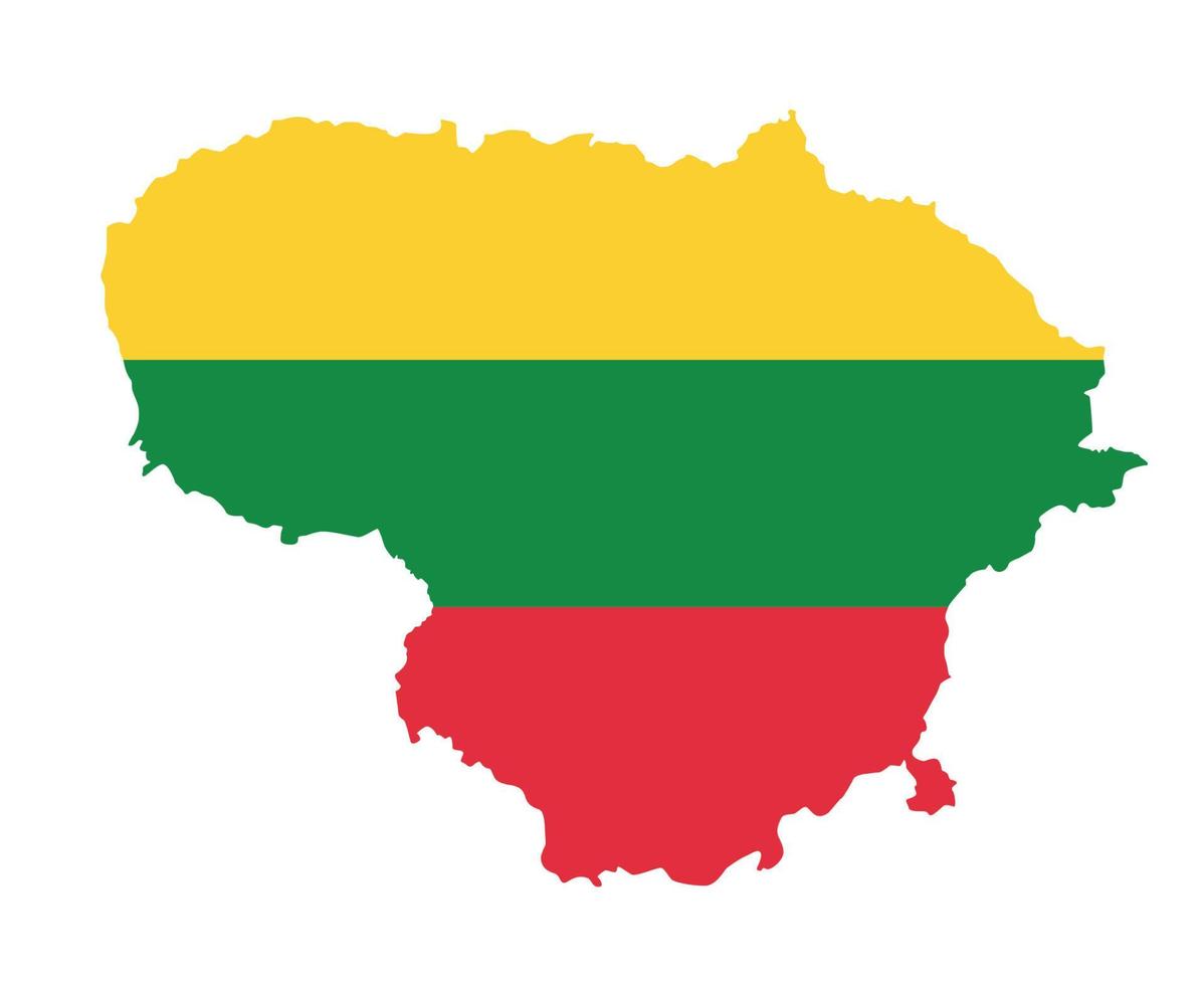 lituania bandera nacional europa emblema mapa icono vector ilustración diseño abstracto elemento