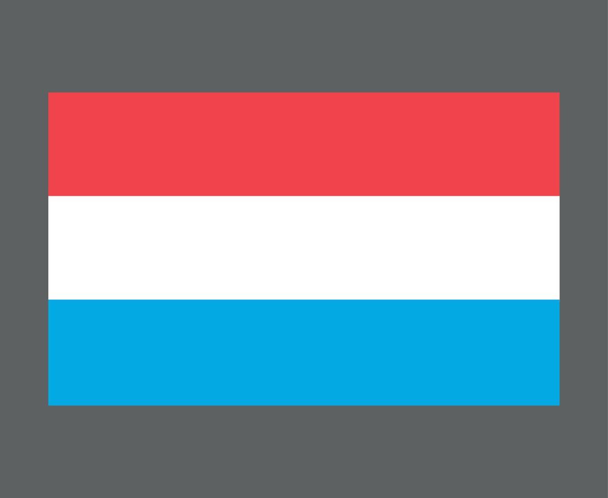 Luxembourg Flag National Europe Emblem Symbol Icon Vector Illustration Abstract Design Element