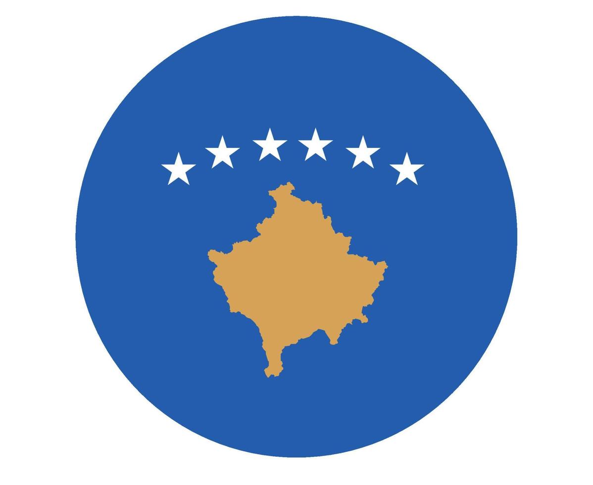 kosovo bandera nacional europa emblema icono vector ilustración diseño abstracto elemento