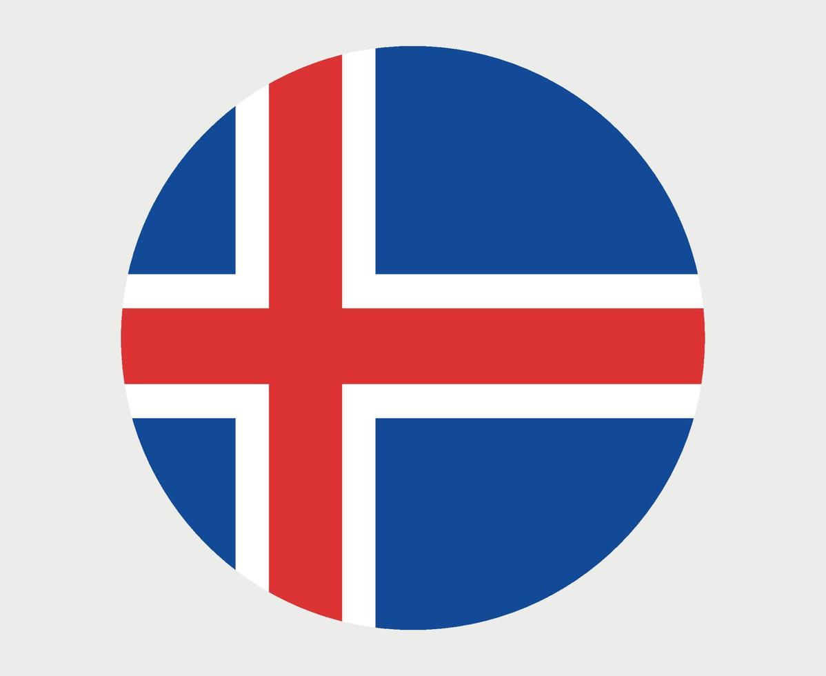 Iceland Flag National Europe Emblem Icon Vector Illustration Abstract Design Element