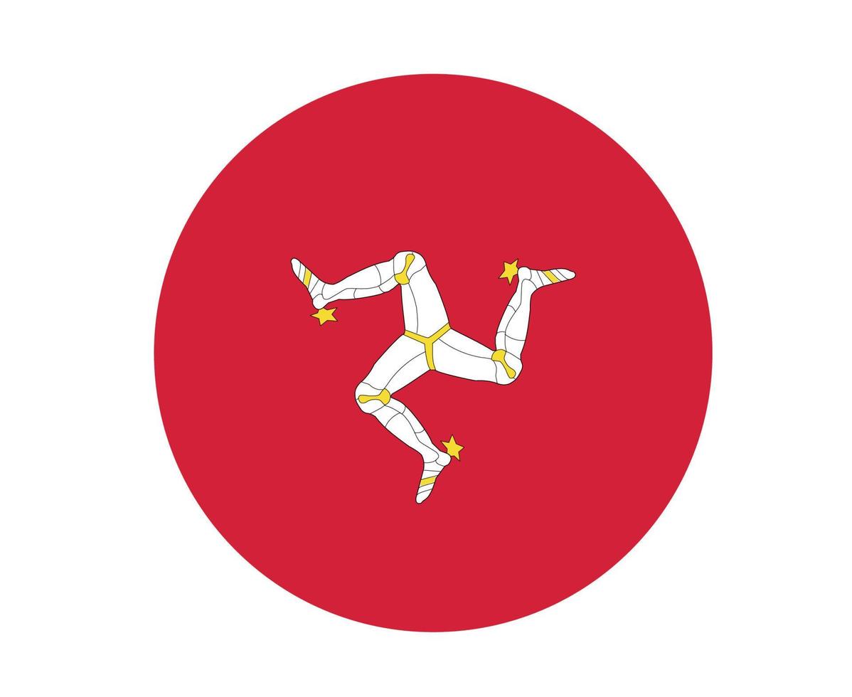 Isle of Man Flag National Europe Emblem Icon Vector Illustration Abstract Design Element