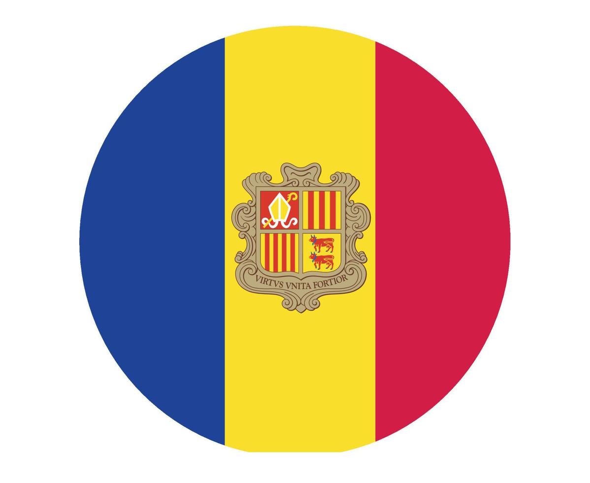 andorra bandera nacional europa emblema icono vector ilustración diseño abstracto elemento