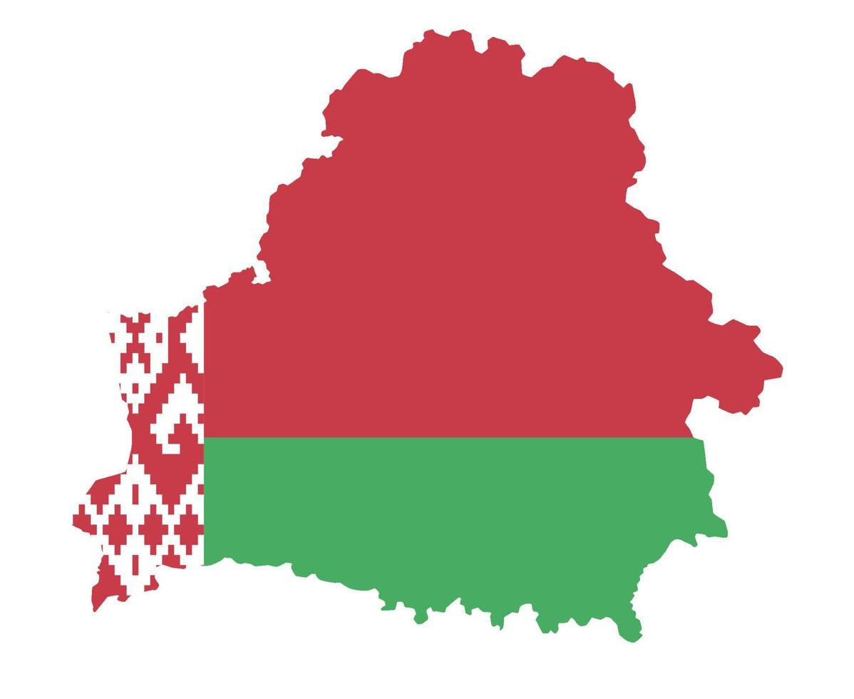 Belarus Flag National Europe Emblem Map Icon Vector Illustration Abstract Design Element