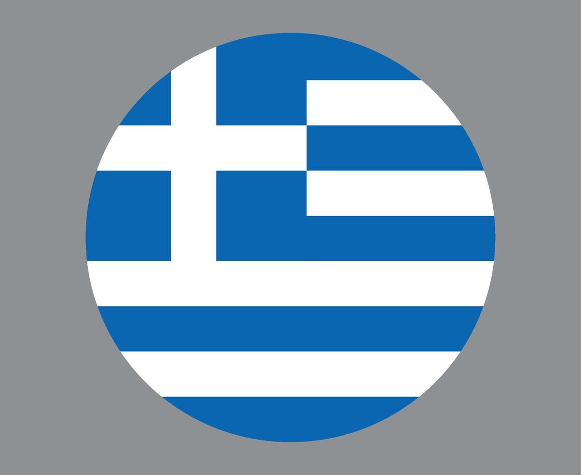 Greece Flag National Europe Emblem Icon Vector Illustration Abstract Design Element
