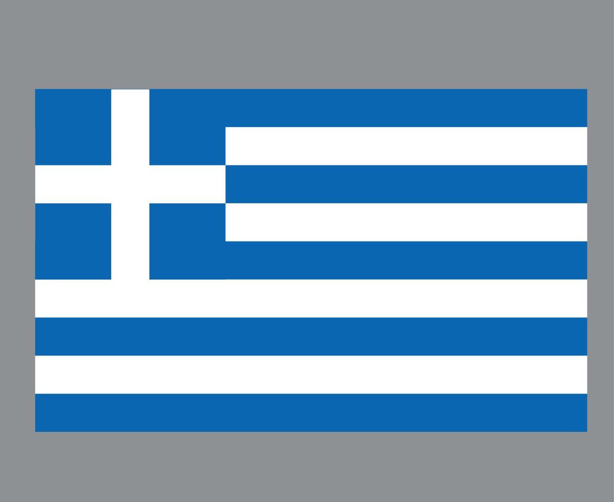 Greece Flag National Europe Emblem Symbol Icon Vector Illustration Abstract Design Element