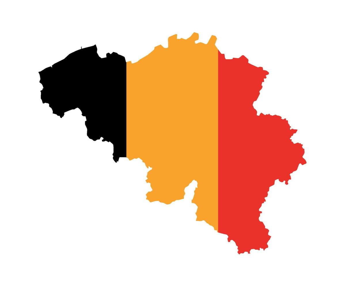 Belgium Flag National Europe Emblem Map Icon Vector Illustration Abstract Design Element