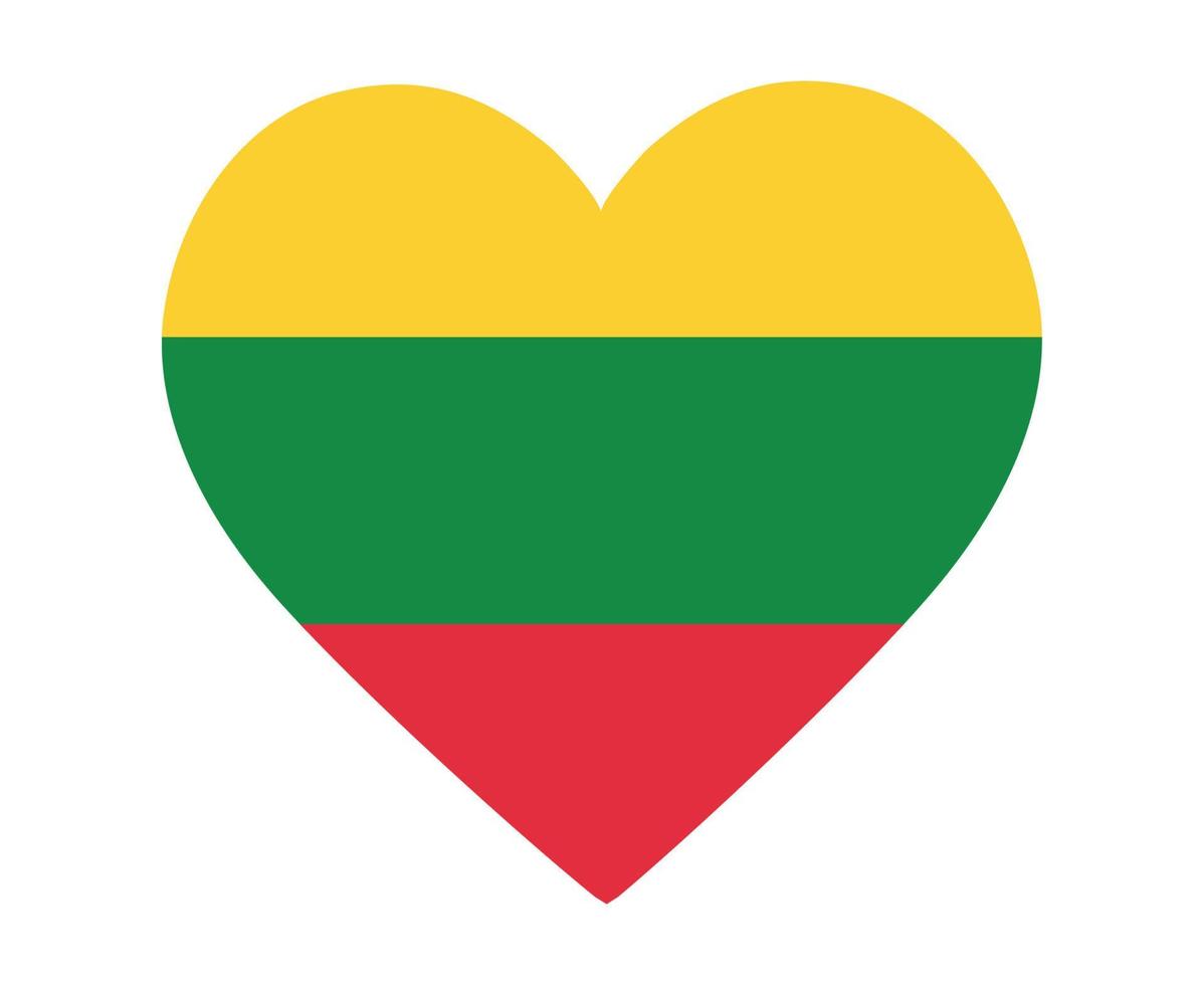 lituania bandera nacional europa emblema corazón icono vector ilustración abstracto diseño elemento