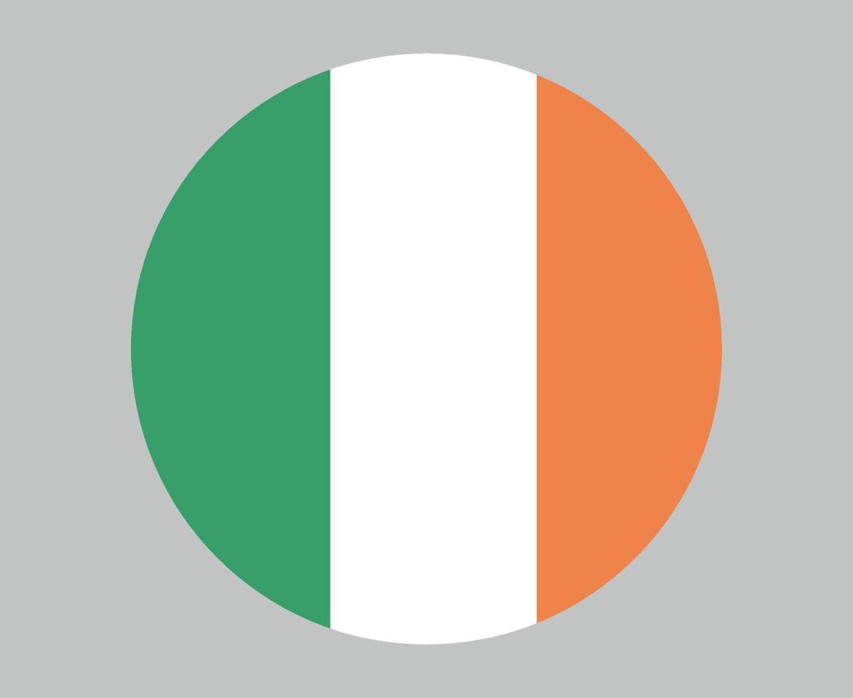 Ireland Flag National Europe Emblem Icon Vector Illustration Abstract Design Element
