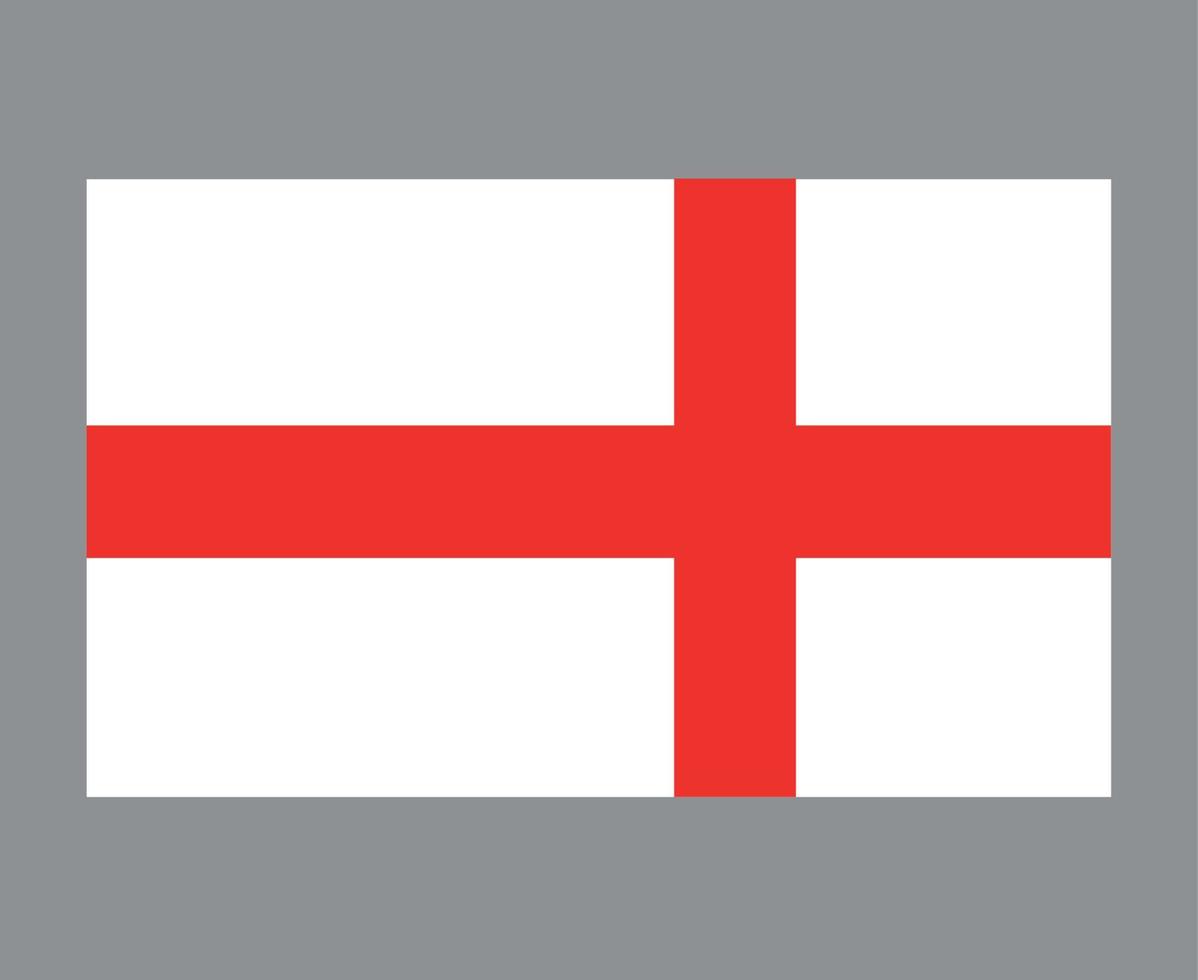 England Flag National Europe Emblem Symbol Icon Vector Illustration Abstract Design Element