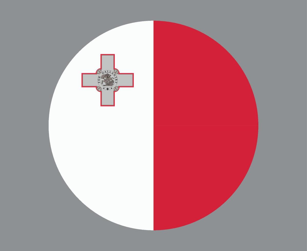 malta bandera nacional europa emblema icono vector ilustración diseño abstracto elemento