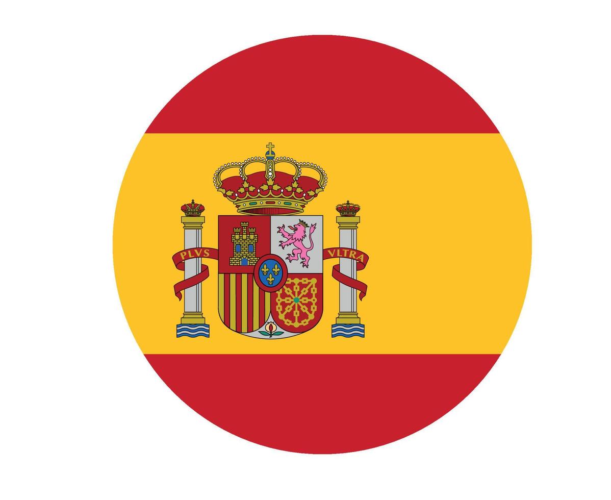 españa bandera nacional europa emblema icono vector ilustración diseño abstracto elemento