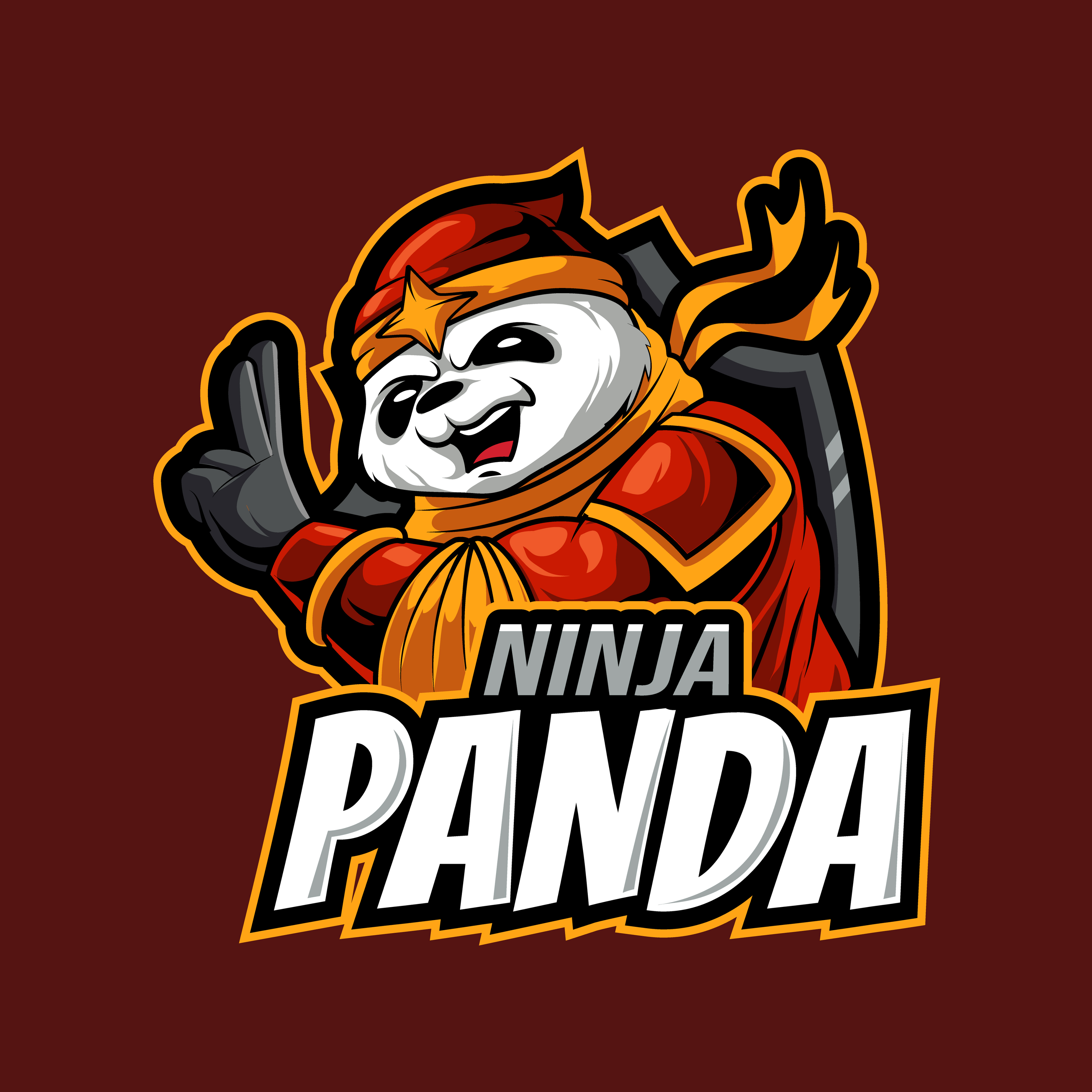 Panda Ninja Logo by LogoDesigner(Freelancer) on Dribbble