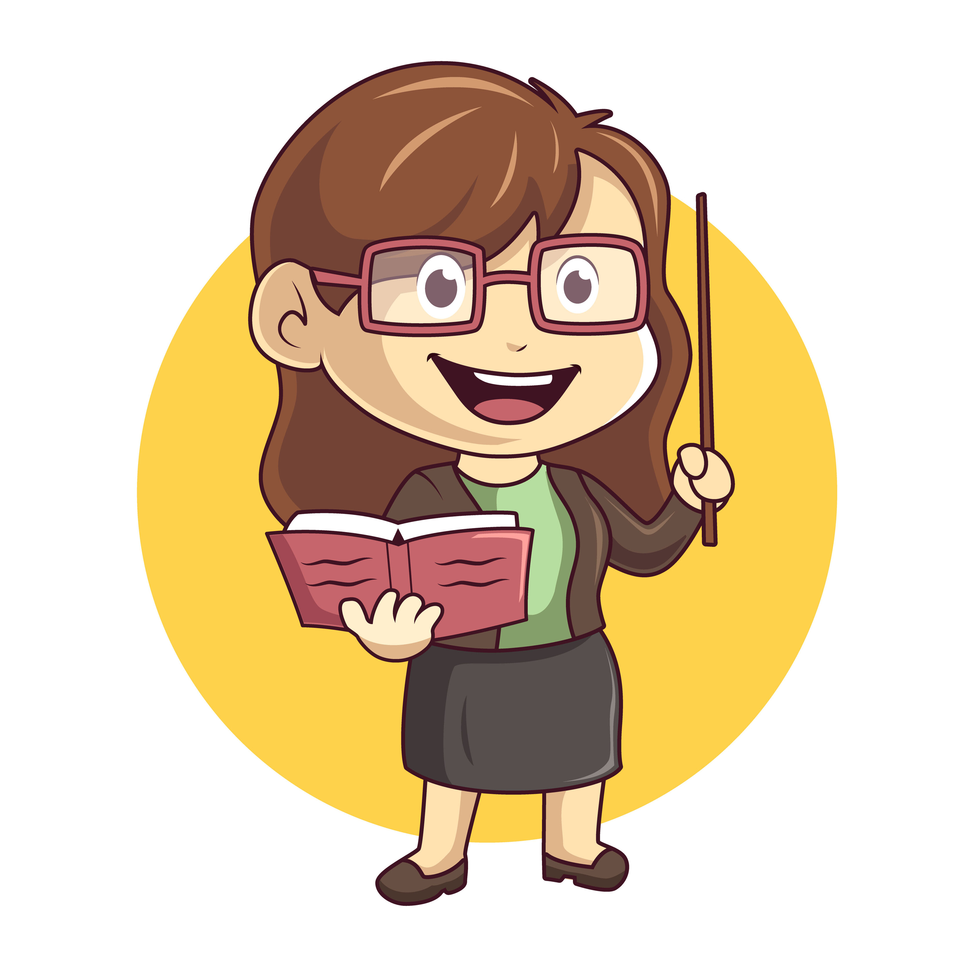 cartoon mascot cute illustration female teacher teaching isolated 5836473 Vector Art at Vecteezy cartoon mascot cute illustration female teacher teaching isolated 5836473 Vector Art at Vecteezy