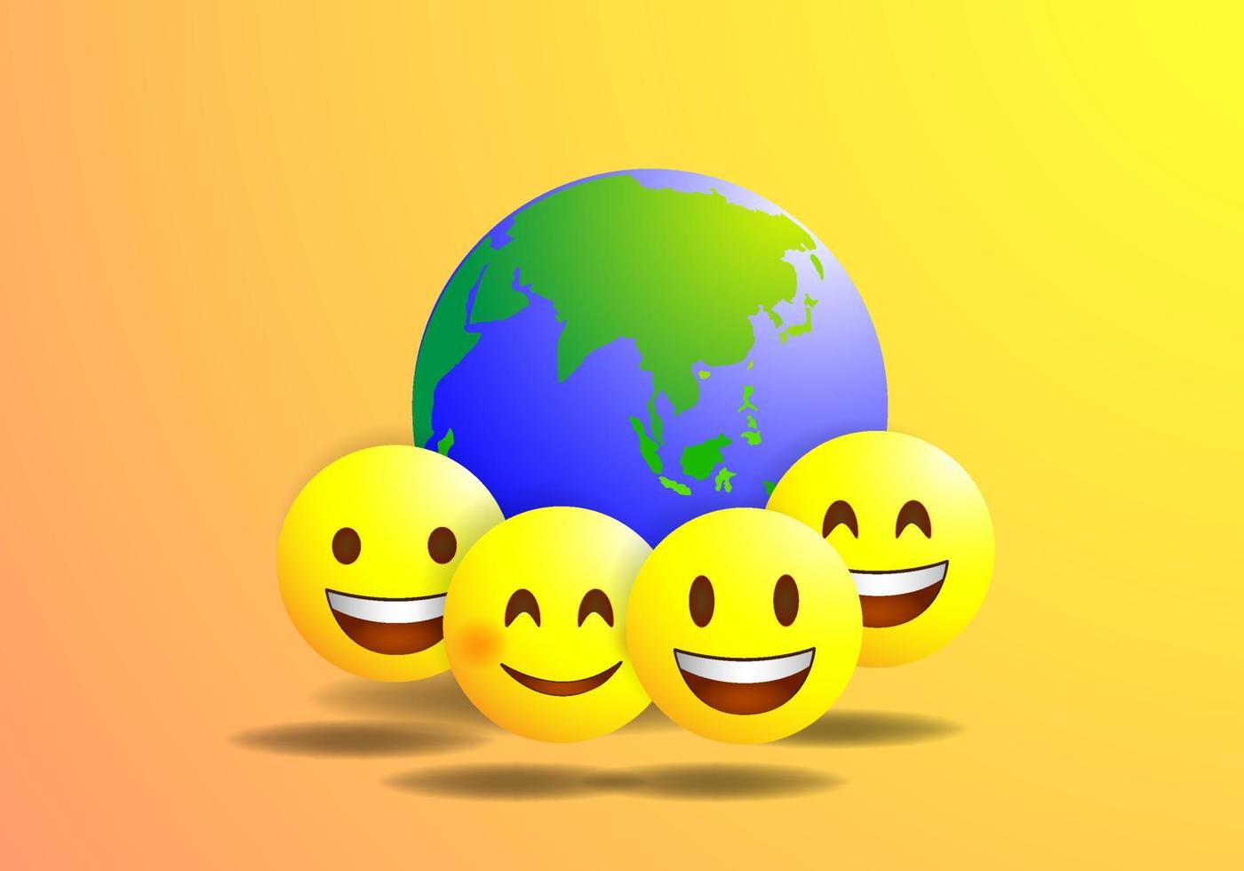 Word emoji day vector