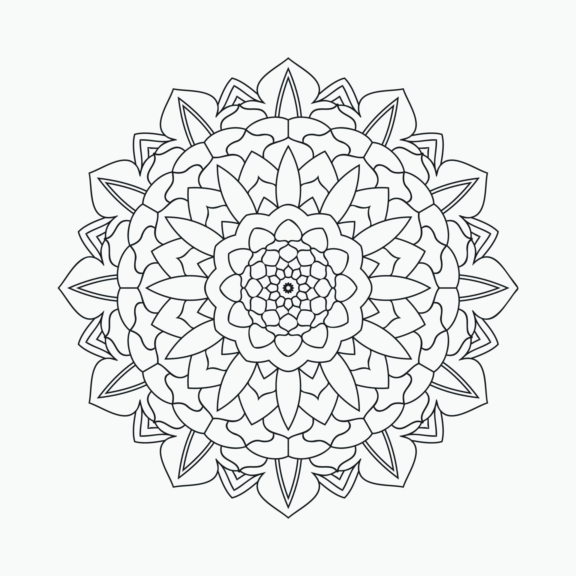 Flower mandala coloring page pattern design. Kids coloring ...