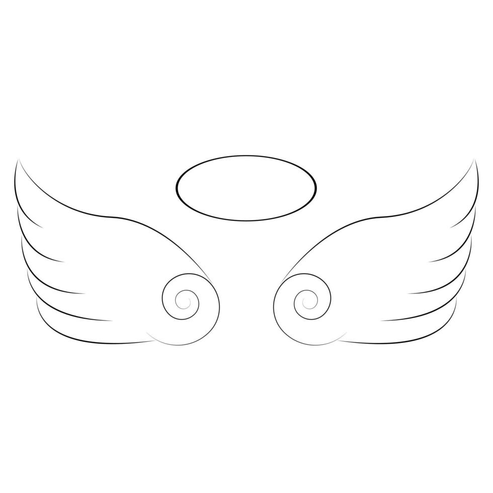 Illustration vector design of angel wing