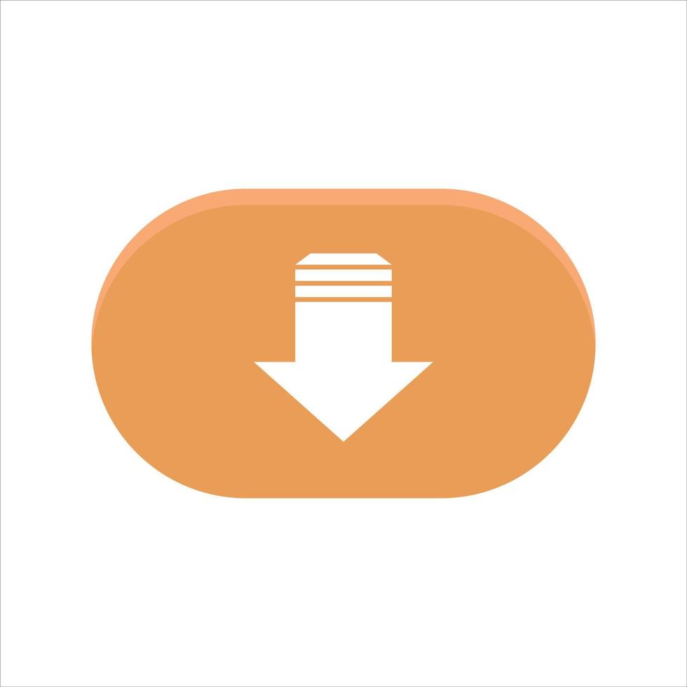 Illustration vector design of download button template.