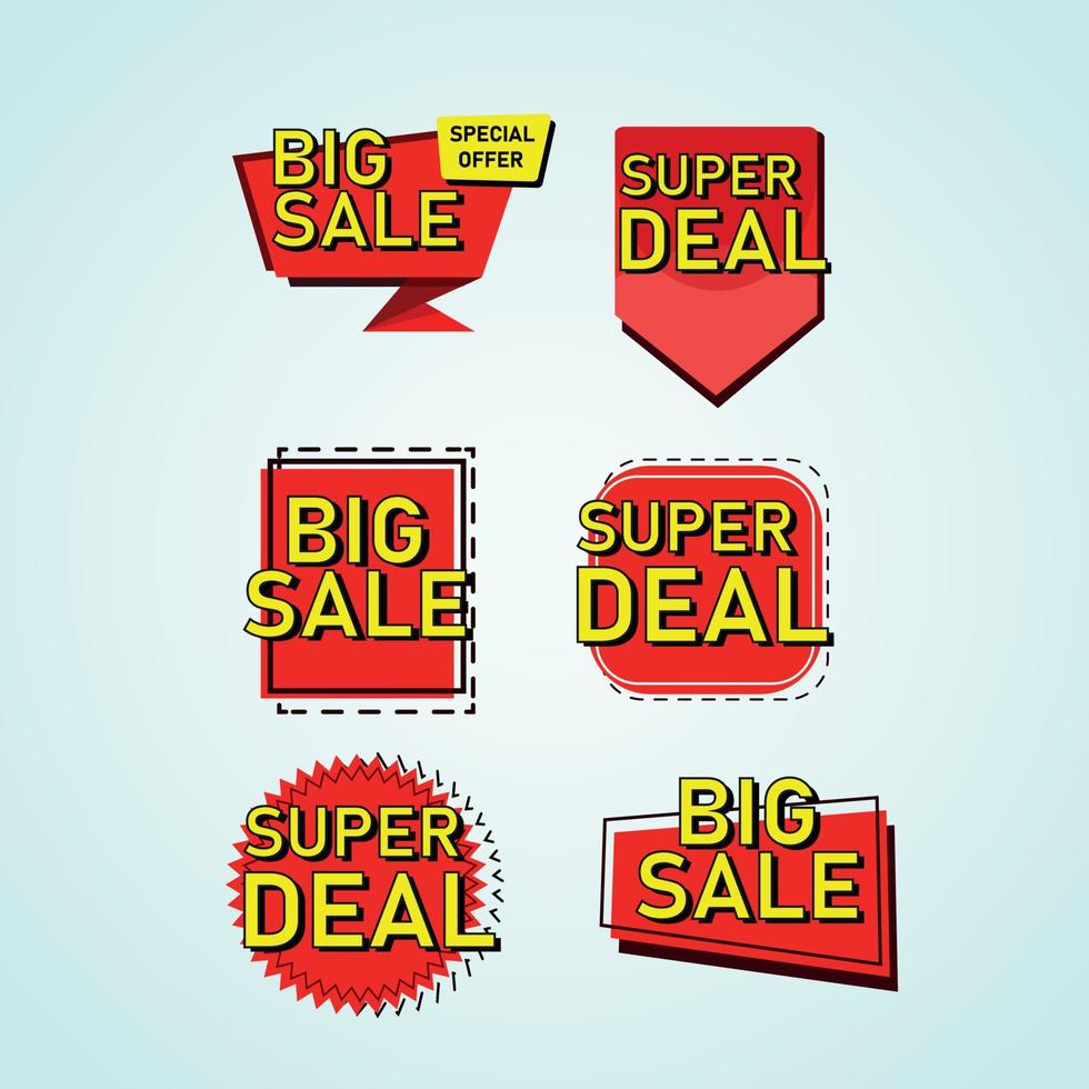 Big Sale Label Collection vector