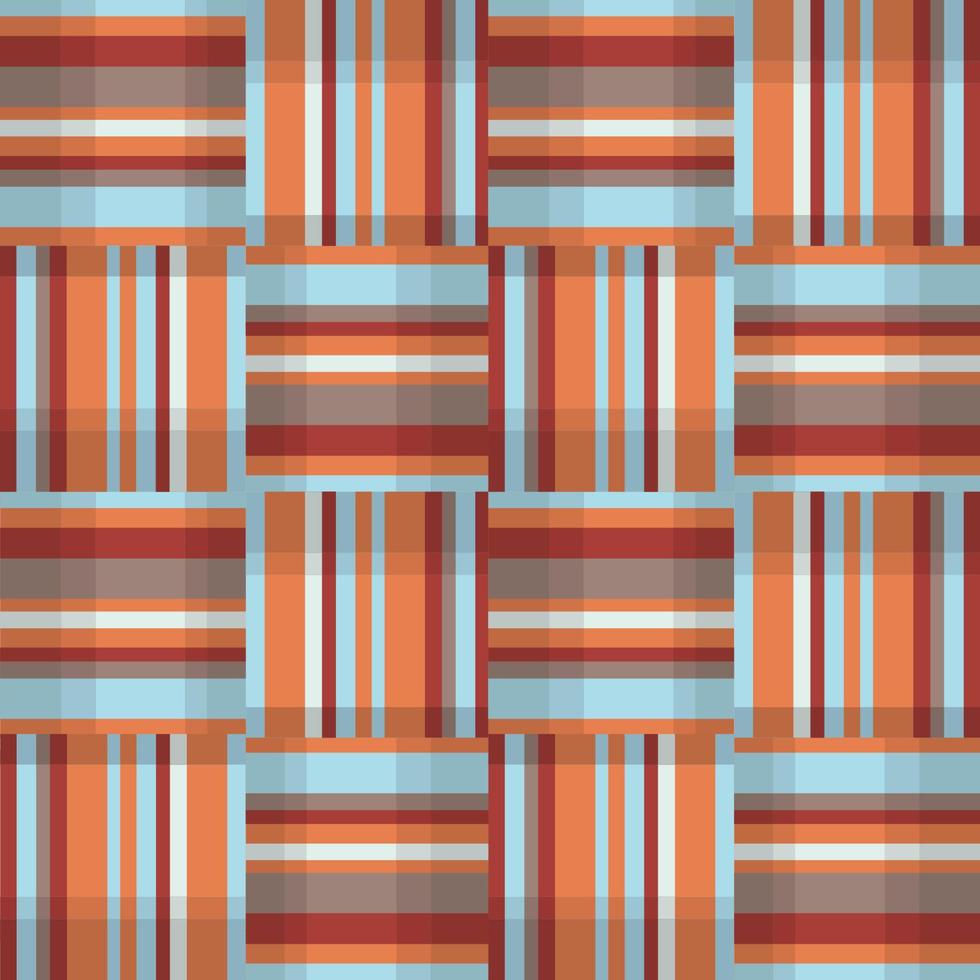 Artistic checkred tartan tile textile. Abstract geometric seamless pattern. Square stripe ornament vector