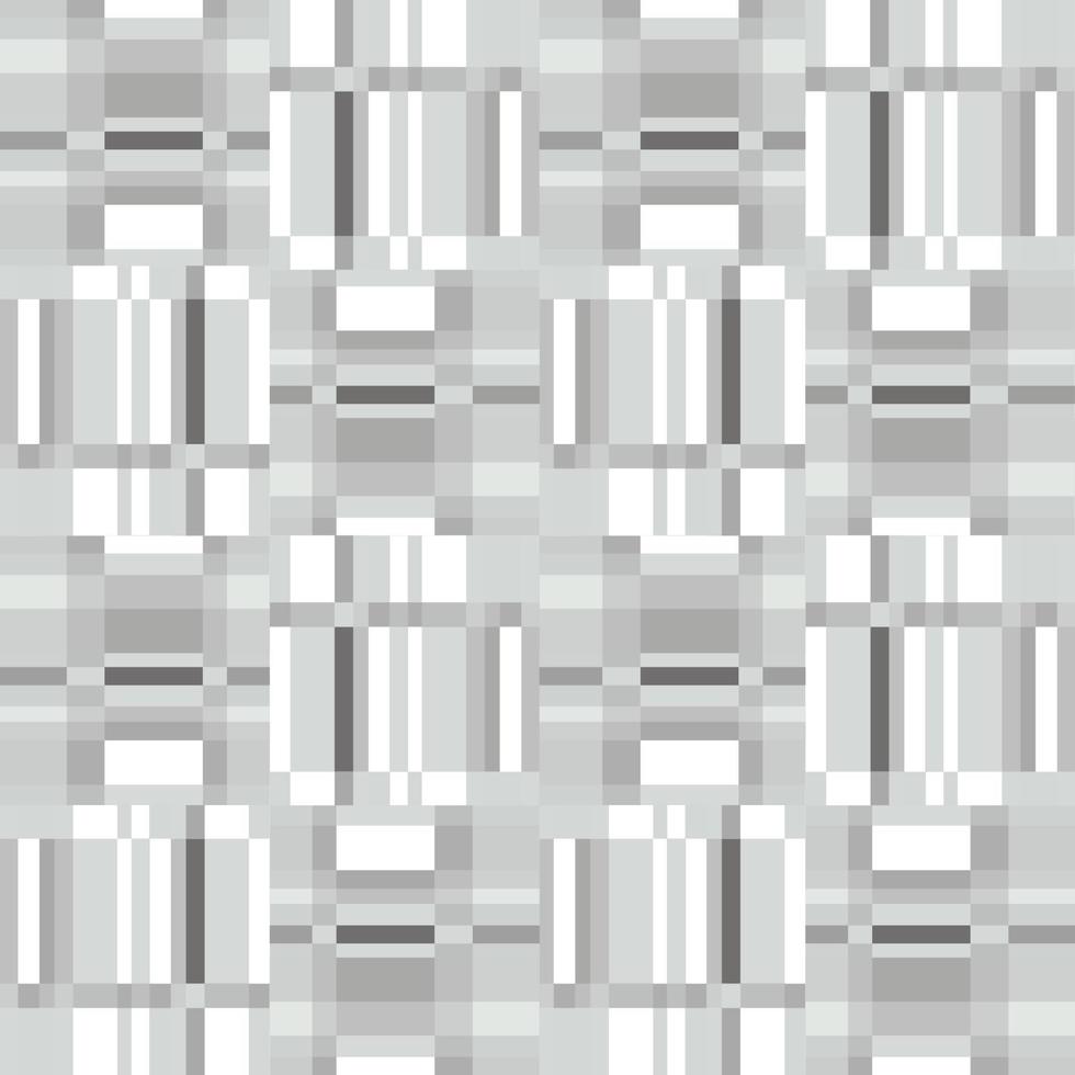 Artistic pix matrix tile textile. Abstract geometric seamless pattern. Square stripe ornament vector