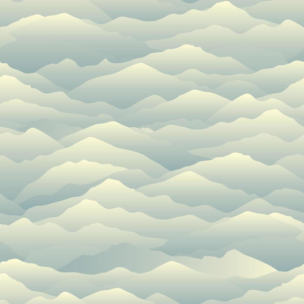 Abstract wave seamless pattern. Mountain skyline background. Landscape tile texture vector