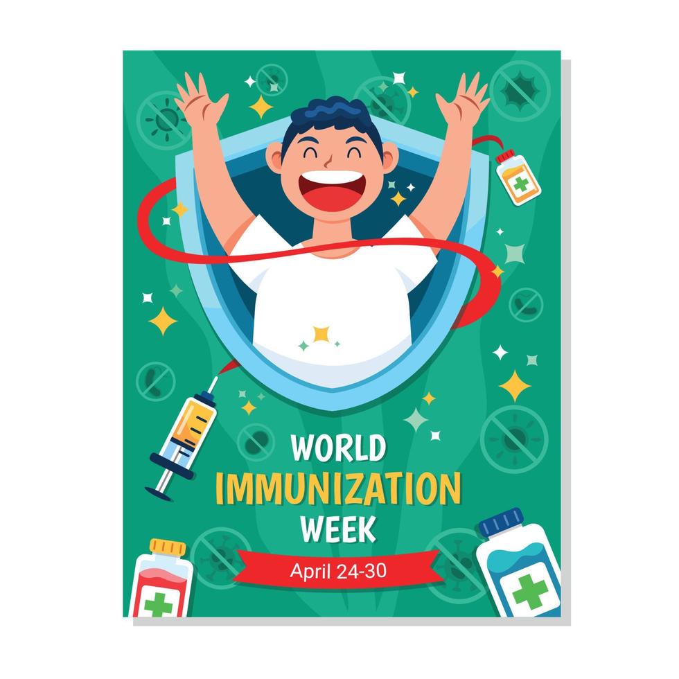 World Immunization Week Pposter vector