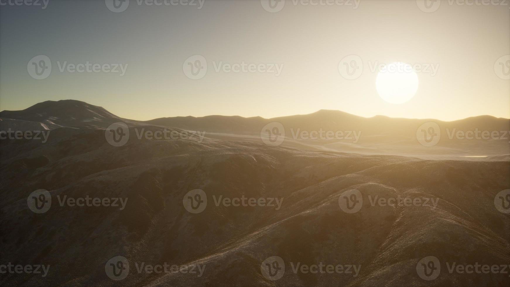 Mountains landscape in Afghanistan at sunset photo