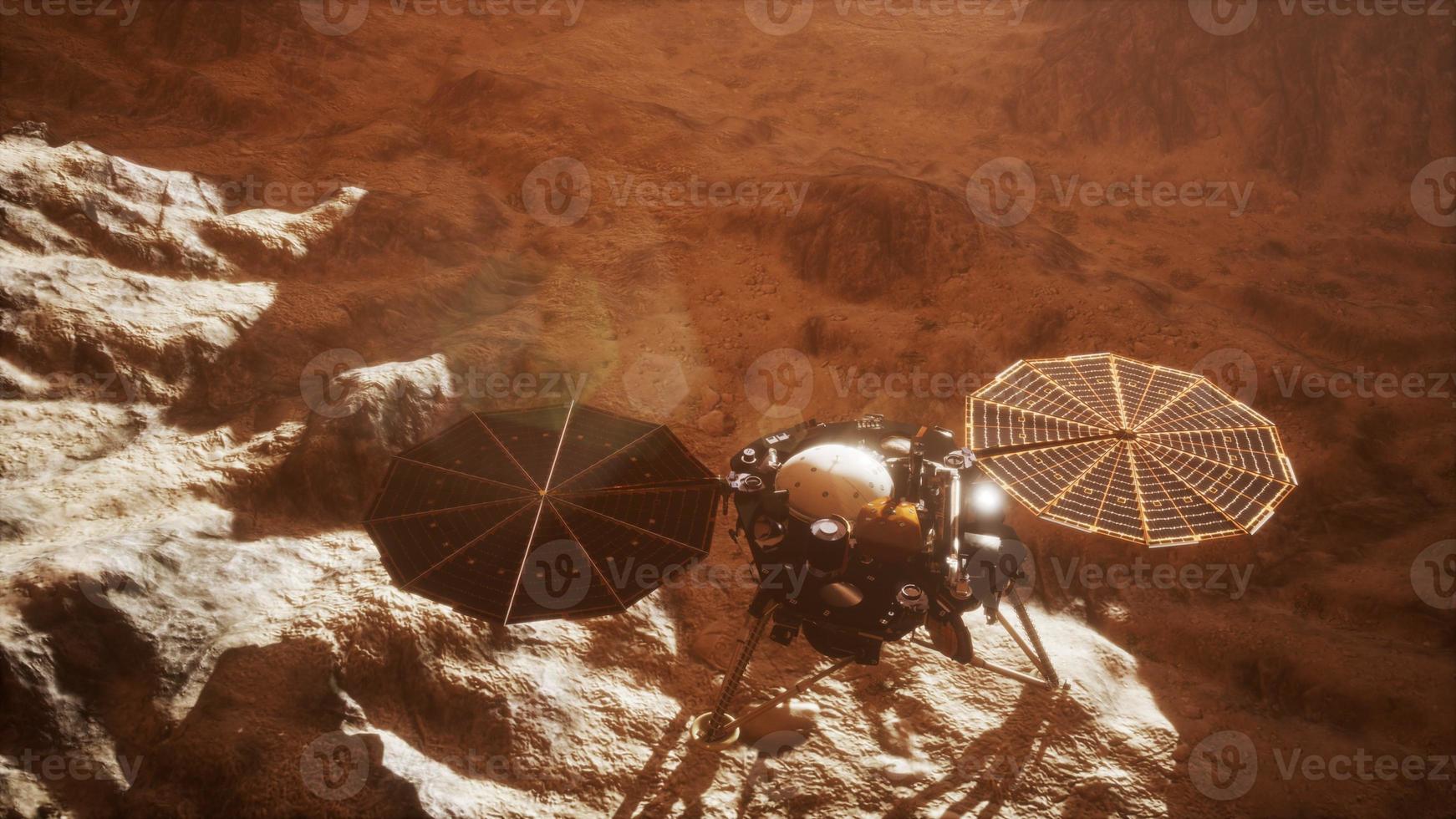 Insight Mars exploring the surface of red planet photo