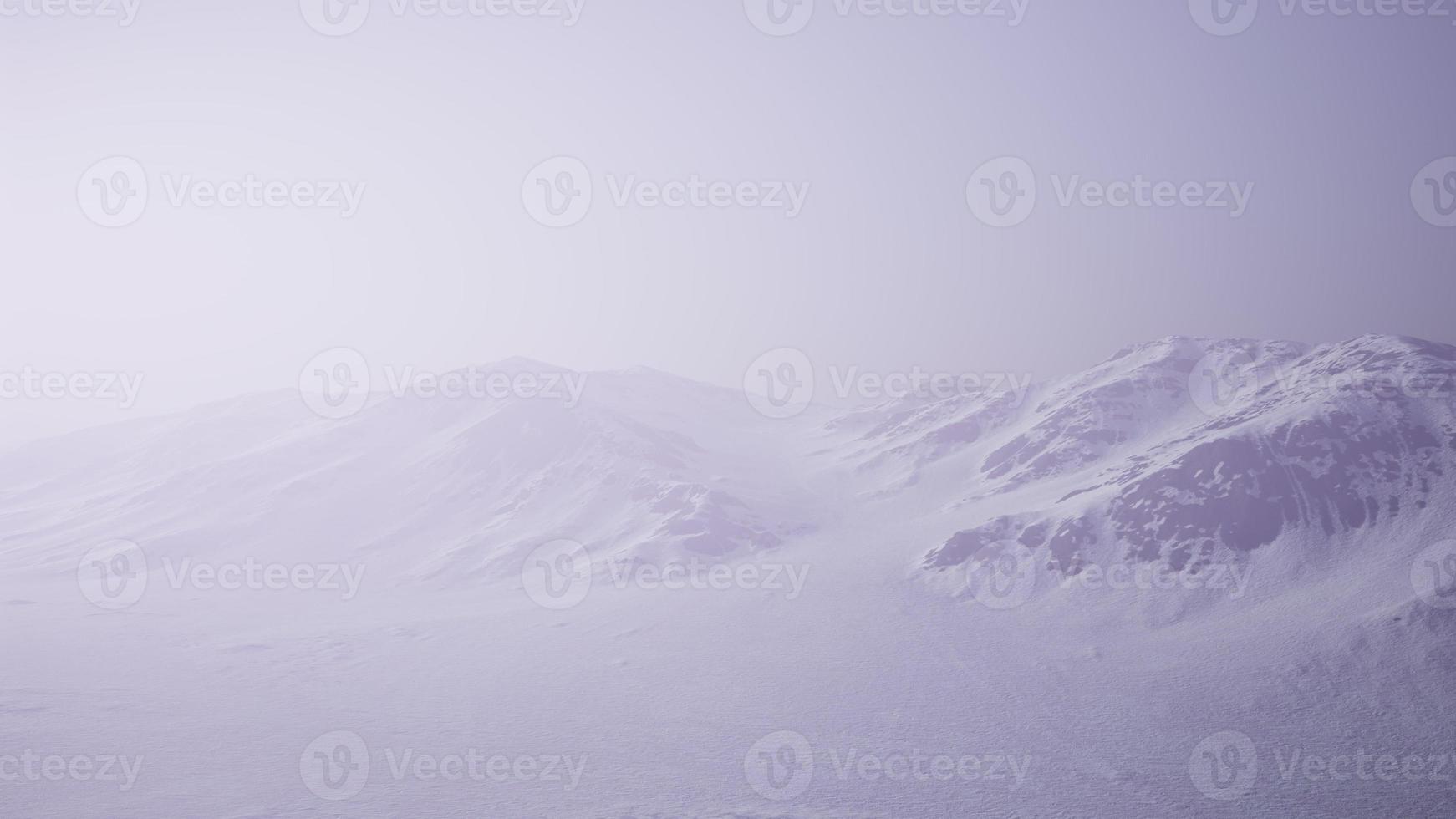 Aerial Landscape of snowy mountains and icy shores in Antarctica photo