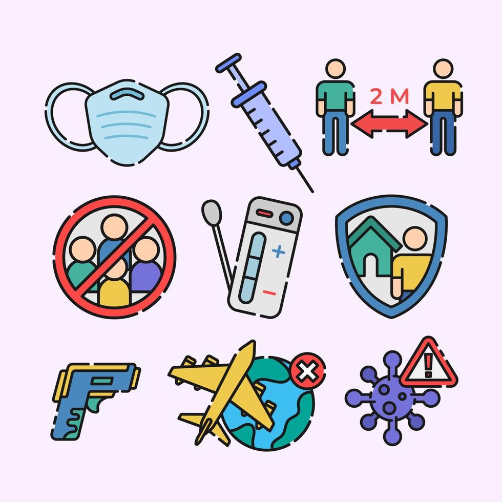 New Normal Activity Icon Set vector