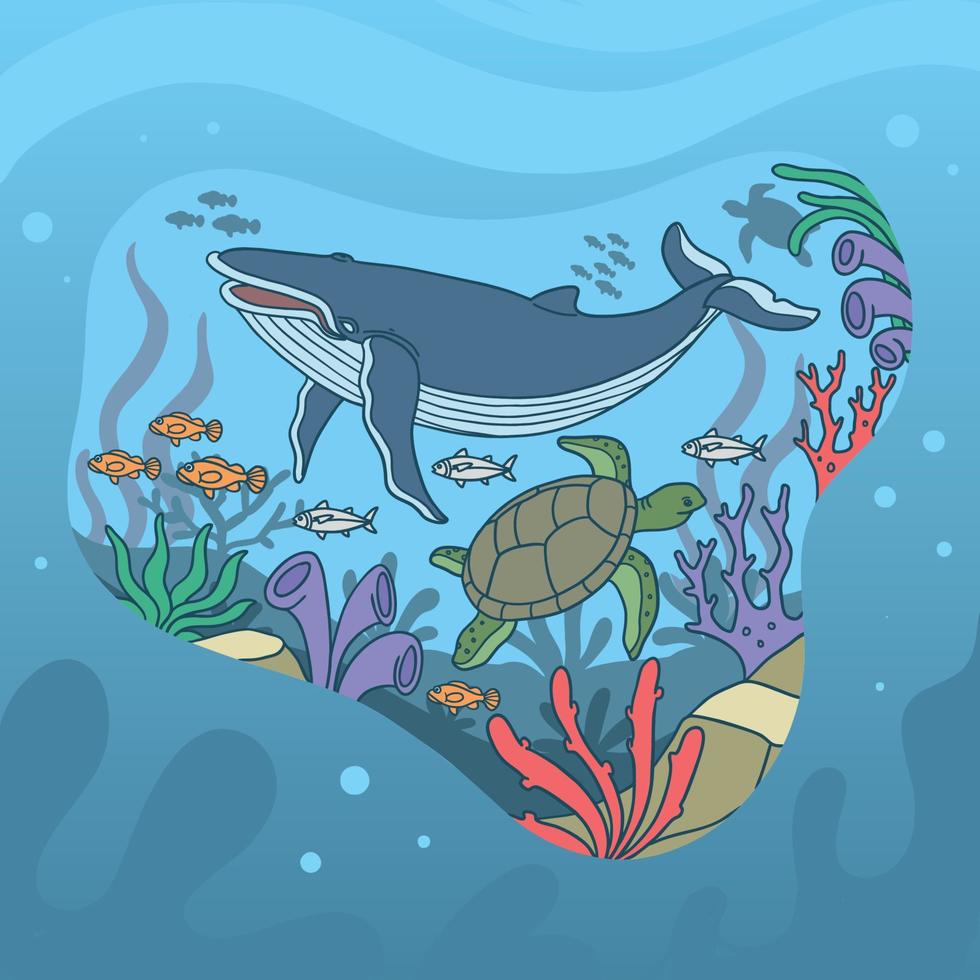Mother Ocean Day Concept vector