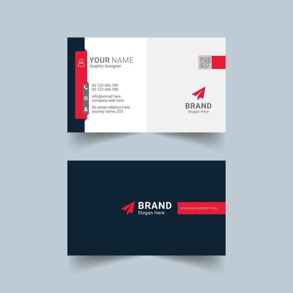 Modern business card template design Free Vector