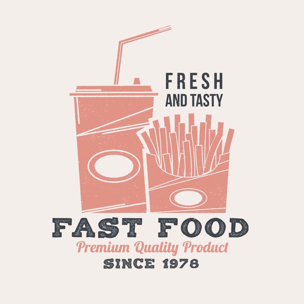 Hot and fresh sandwich retro badge design. Vintage design for cafe, restaurant, pub or fast food business. Template with sandwich for restaurant identity objects, packaging and menu vector