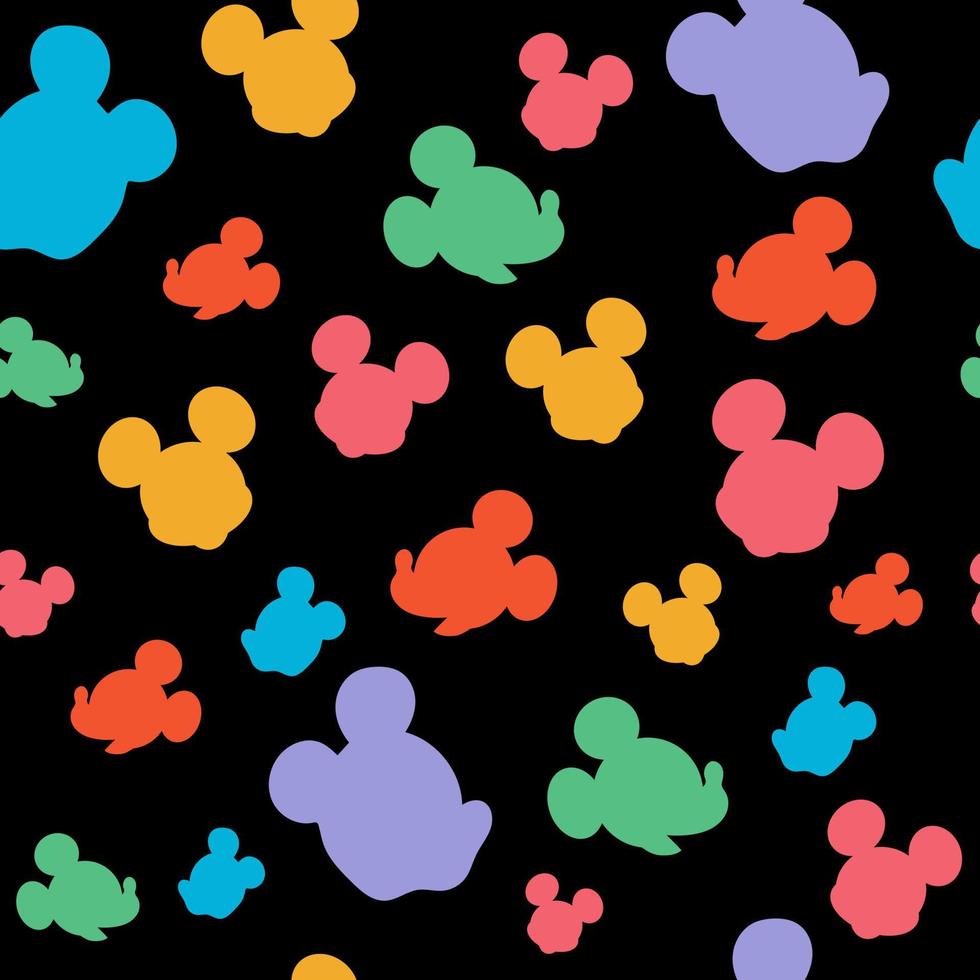 cute mouse head seamless pattern perfect for background or wallpaper vector