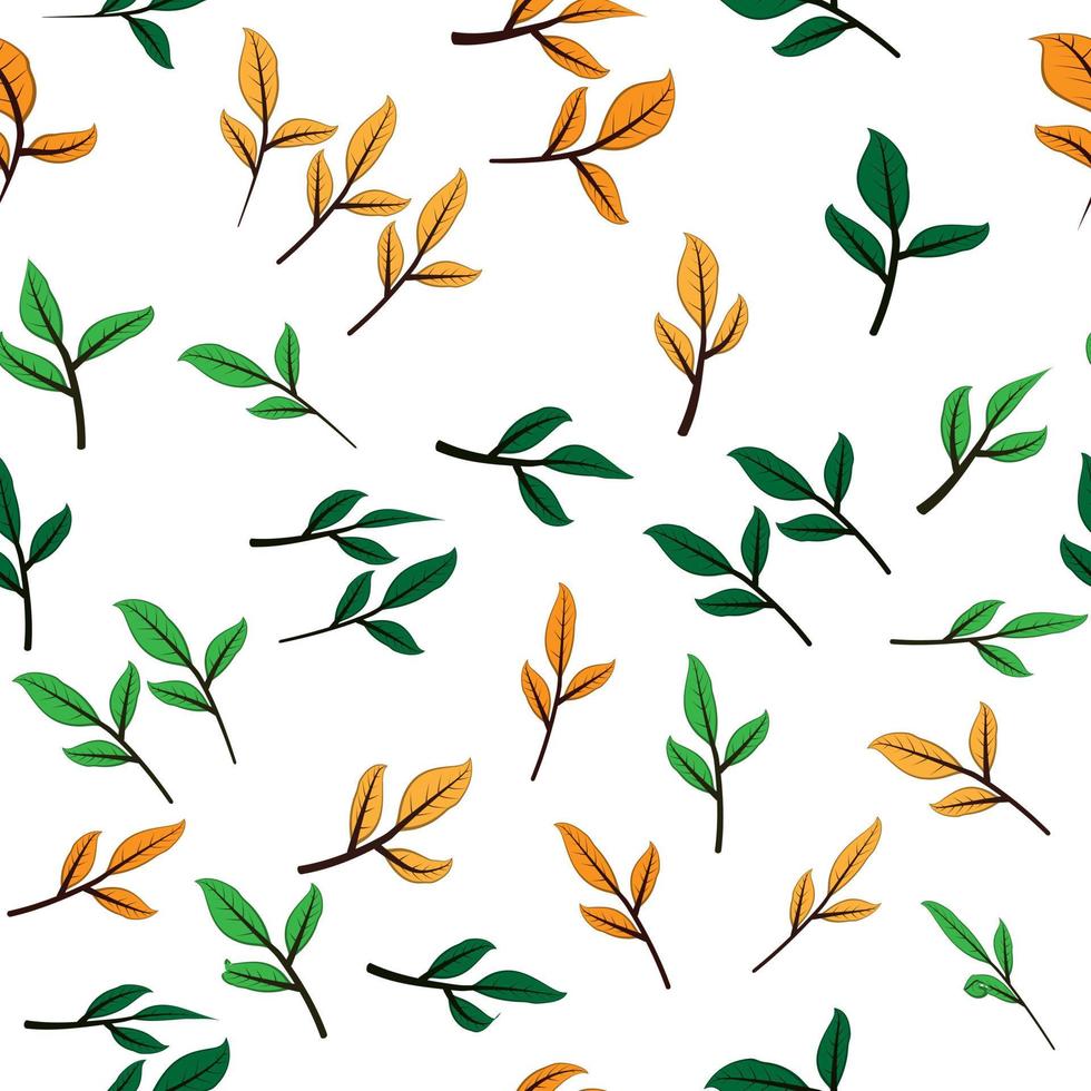 colorful leaf seamless pattern perfect for background or wallpaper vector